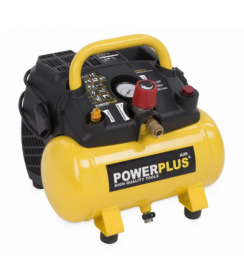 POWX1721 Kompresor 1100W 6L 8bar bezolejový