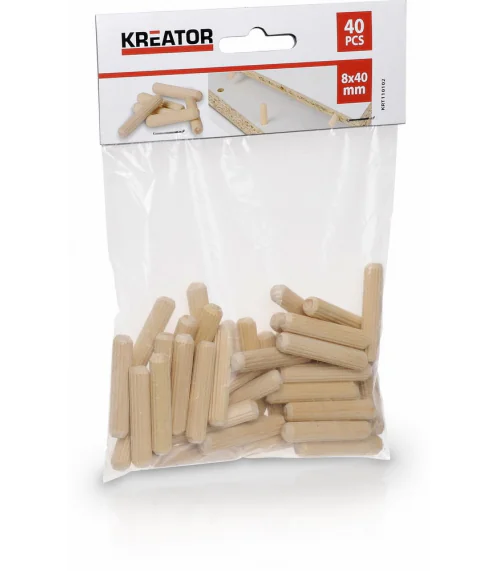 KRT110102 Truhlářské kolíčky 8 x 40 mm (40 ks)