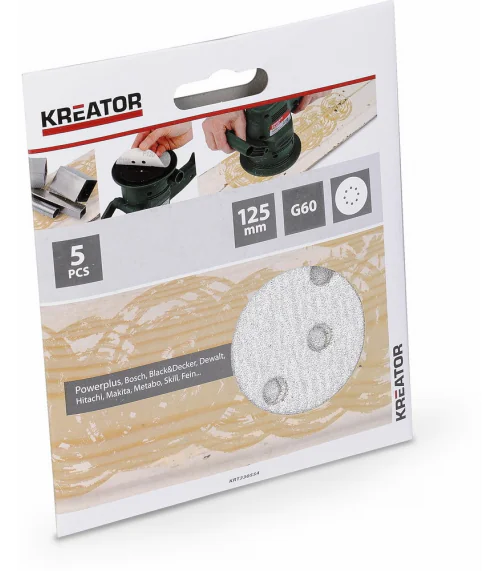 KRT230554 5x Brusný papír 125 mm na barvu G60