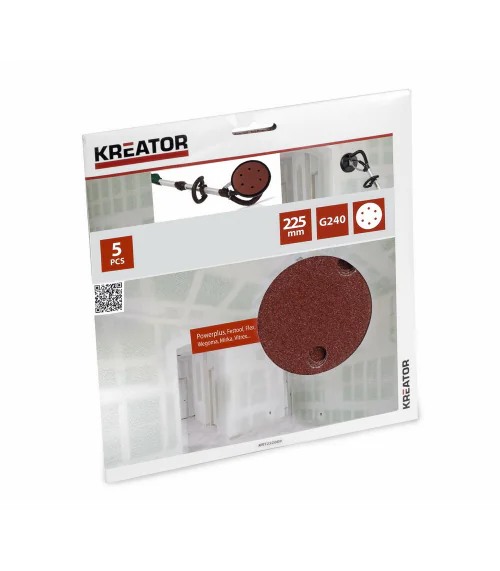 KRT232009&nbsp;Brusný kotouč na sádrokarton 225 mm G240 5ks