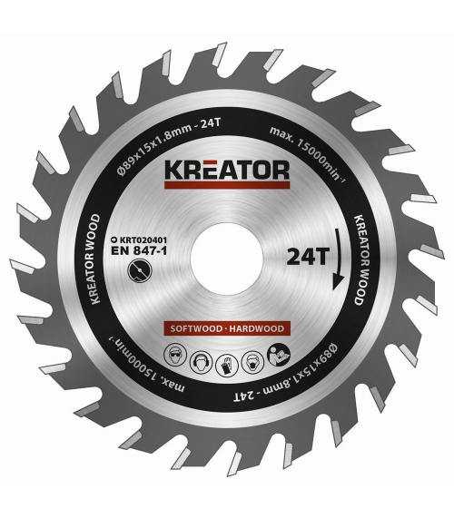 KRT020401 Pilový kotouč na dřevo 89mm, 24T