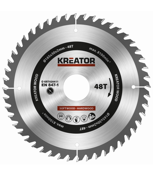 KRT020411 Pilový kotouč na dřevo 165mm, 48T