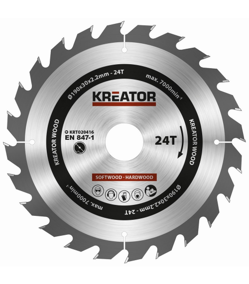 KRT020416 Pilový kotouč na dřevo 190mm, 24T