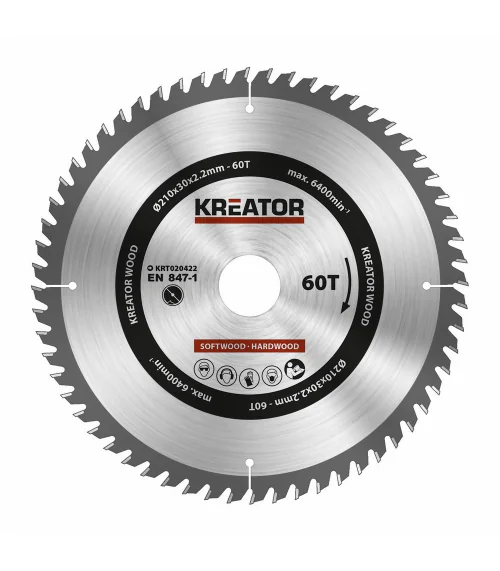 KRT020422 Pilový kotouč na dřevo 210mm, 60T