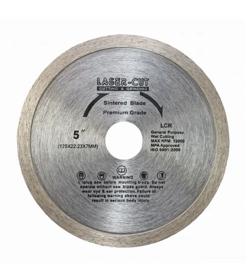 L00102 Diamantový kotouč celoobvodový 125 x 22,23 x 7mm LCR